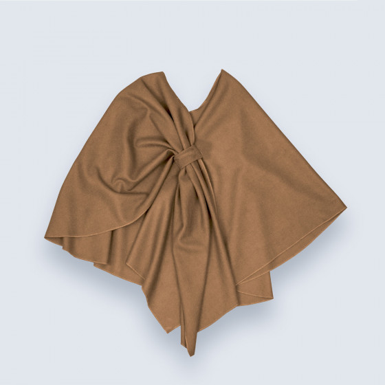 cape ou liseuse femme en pointe LYVIA camel