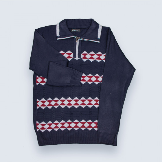 pull col zippé homme senior PANDY